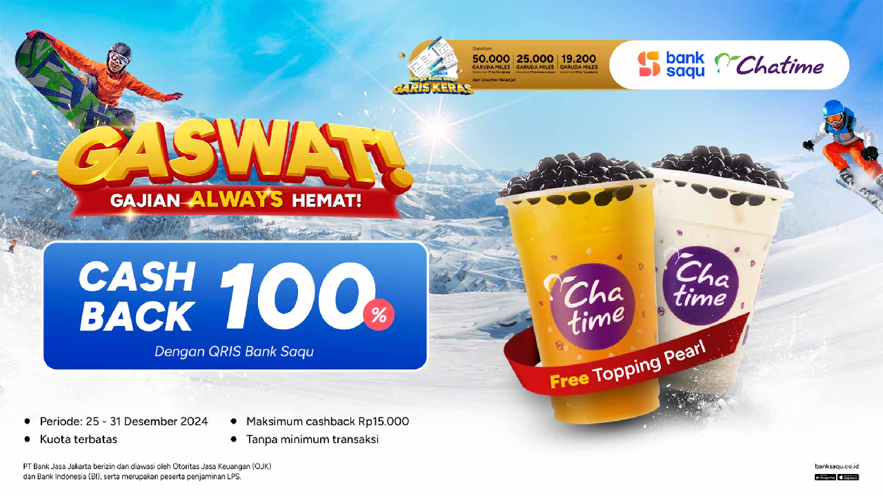 Buruan Serbu Promo Chatime Cashback 100 Persen, Berakhir Hari Ini!