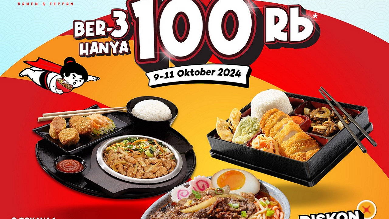  Promo Spesial 10.10 di Gokana Ramen & Teppan: 3 Menu Hanya Rp 100 Ribu dan Side Dish Hanya Rp 10 Ribu!