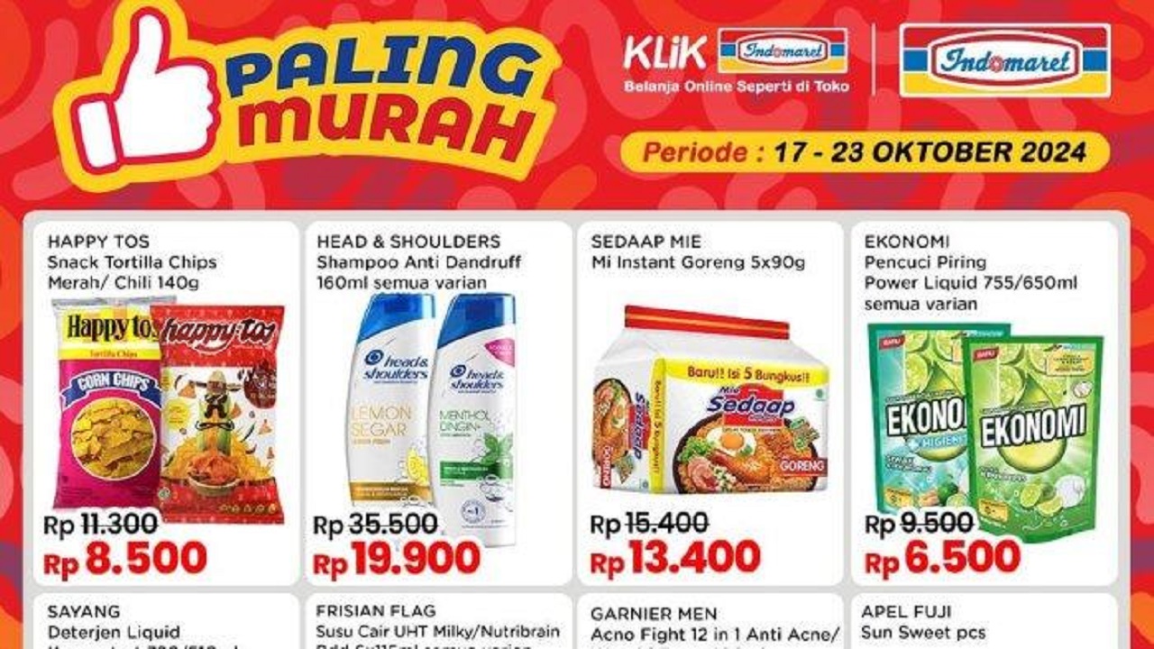 Promo Indomaret Terbaru Kamis 17 Oktober 2024, Ada Garnier Men Rp 29.500 dan Apel Fuji Murah