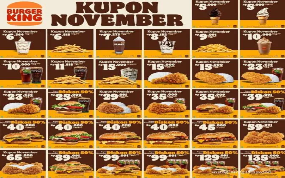 Serbu Promo Burger King November 2023, Nasi Ayam Serba Rp17 Ribu!