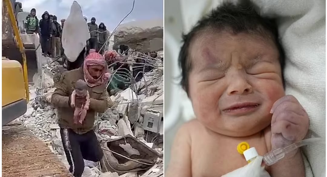 Bayi Perempuan Baru Lahir Ditemukan di Bawah Reruntuhan Gempa