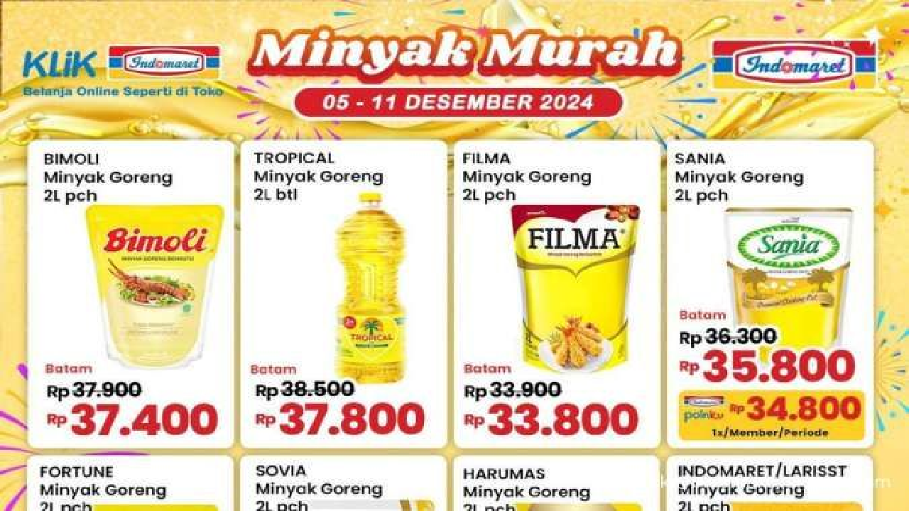 Intip Promo Minyak Goreng di Indomaret dan Superindo Hari Ini, Awas Stok Habis!