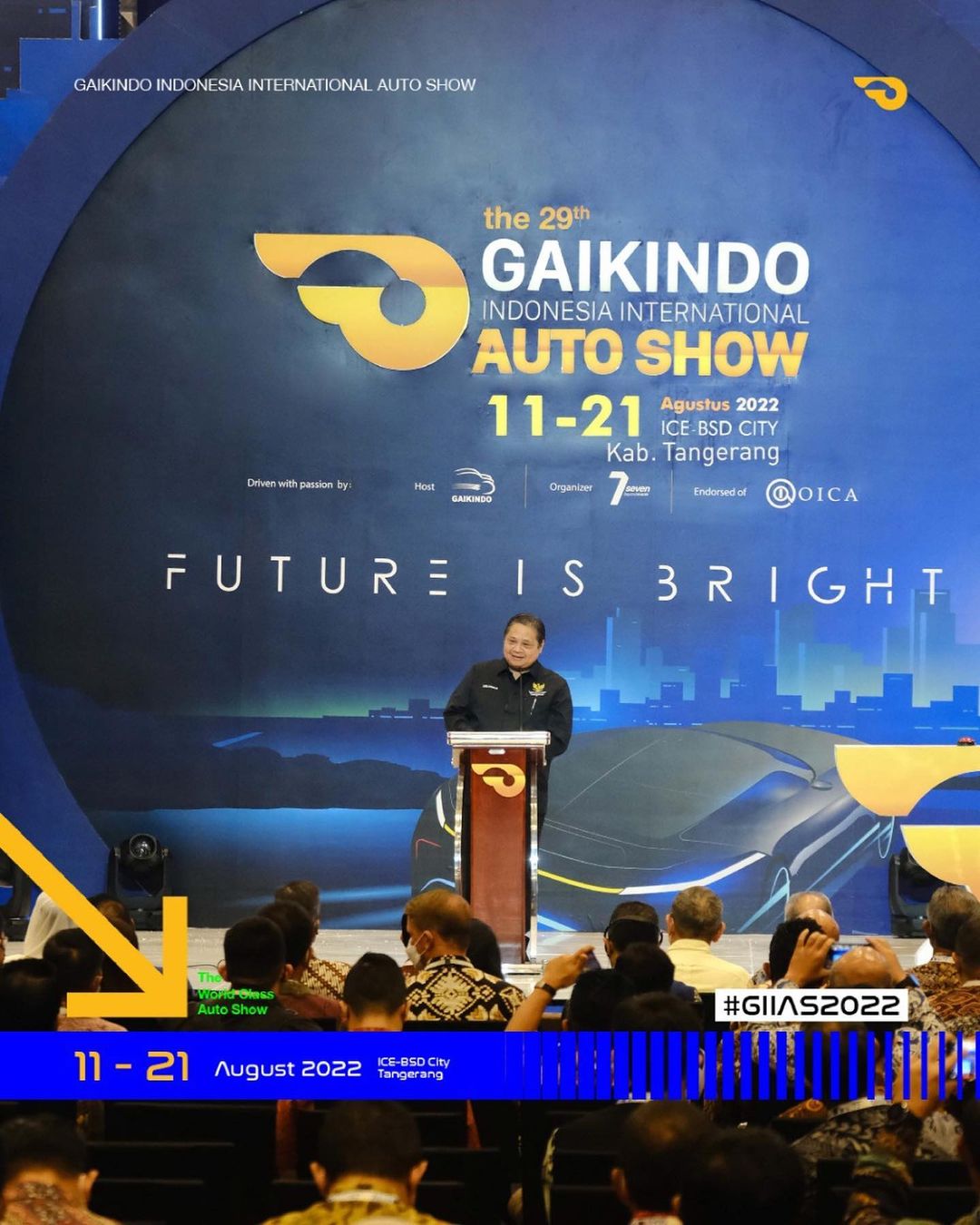 Buka Langsung GIIAS 2022, Menko Airlangga Optimistis Otomotif Indonesia Melesat Maju