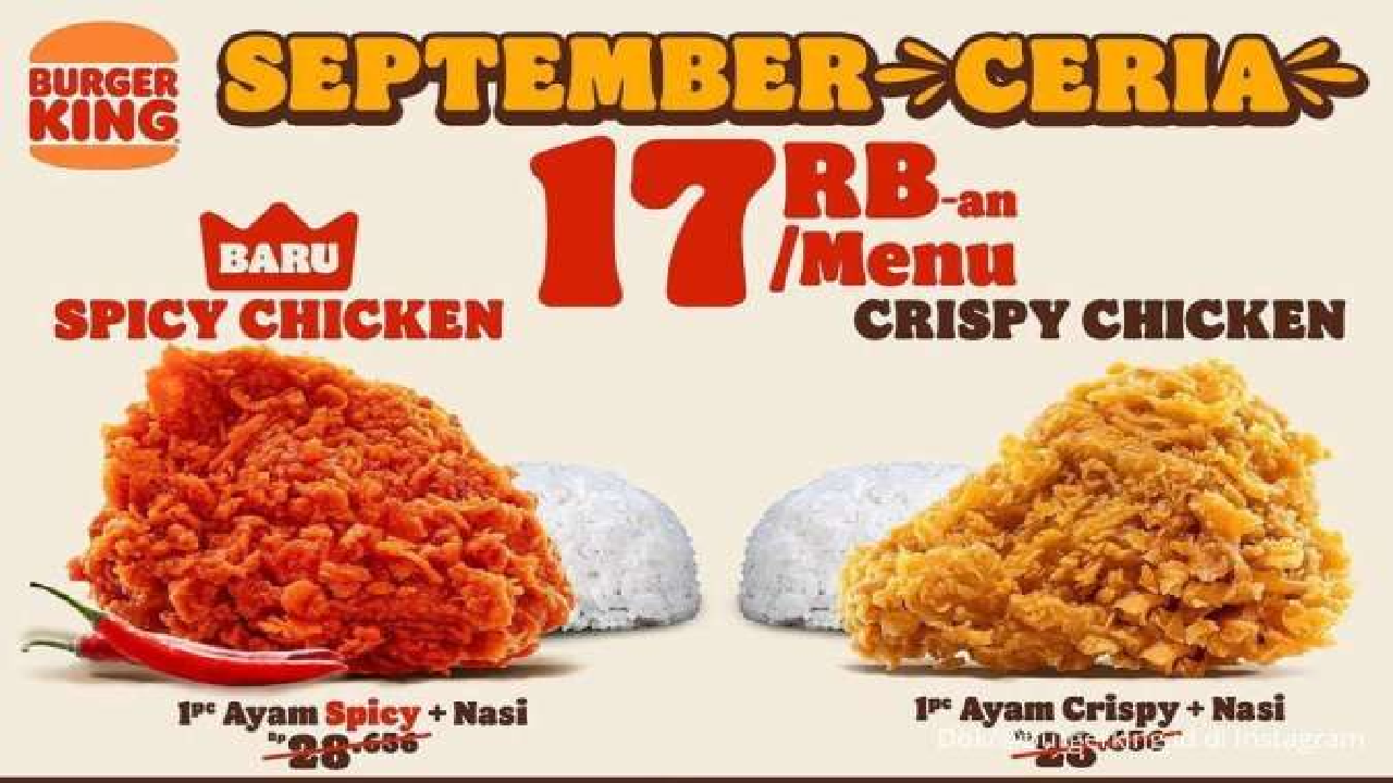 Promo Terbaru Burger King Aktif Sampai 30 September 2024, Menu Baru Hemat Sampai 40 Persen!