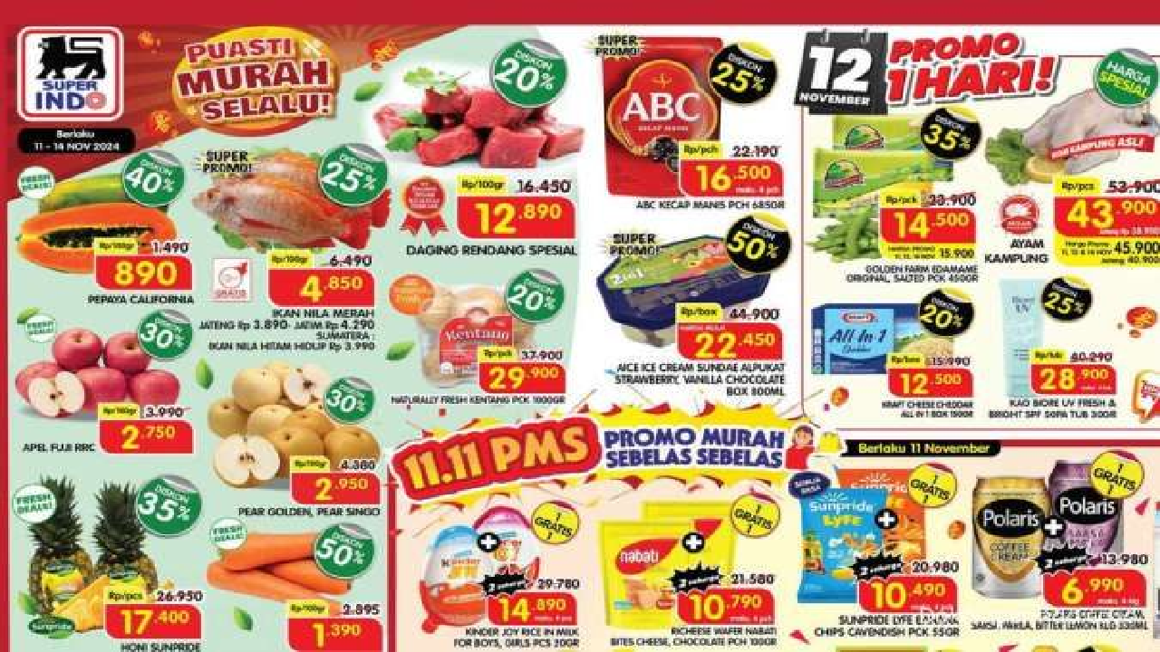 Promo Terbaru Superindo Kamis 14 November 2024: Ada Es Krim Diskon 50 Persen