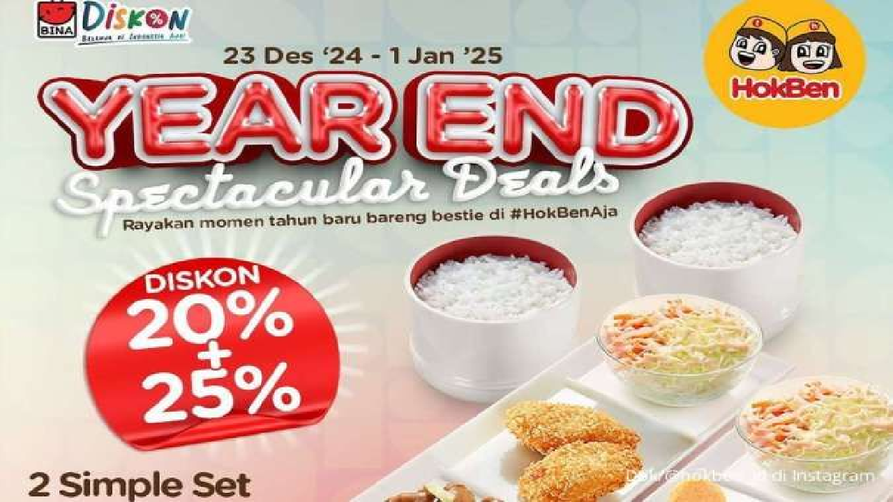 Hokben Berikan Promo Akhir Tahun, Yuk Serbu Buruan Ada Diskon 20 Persen!