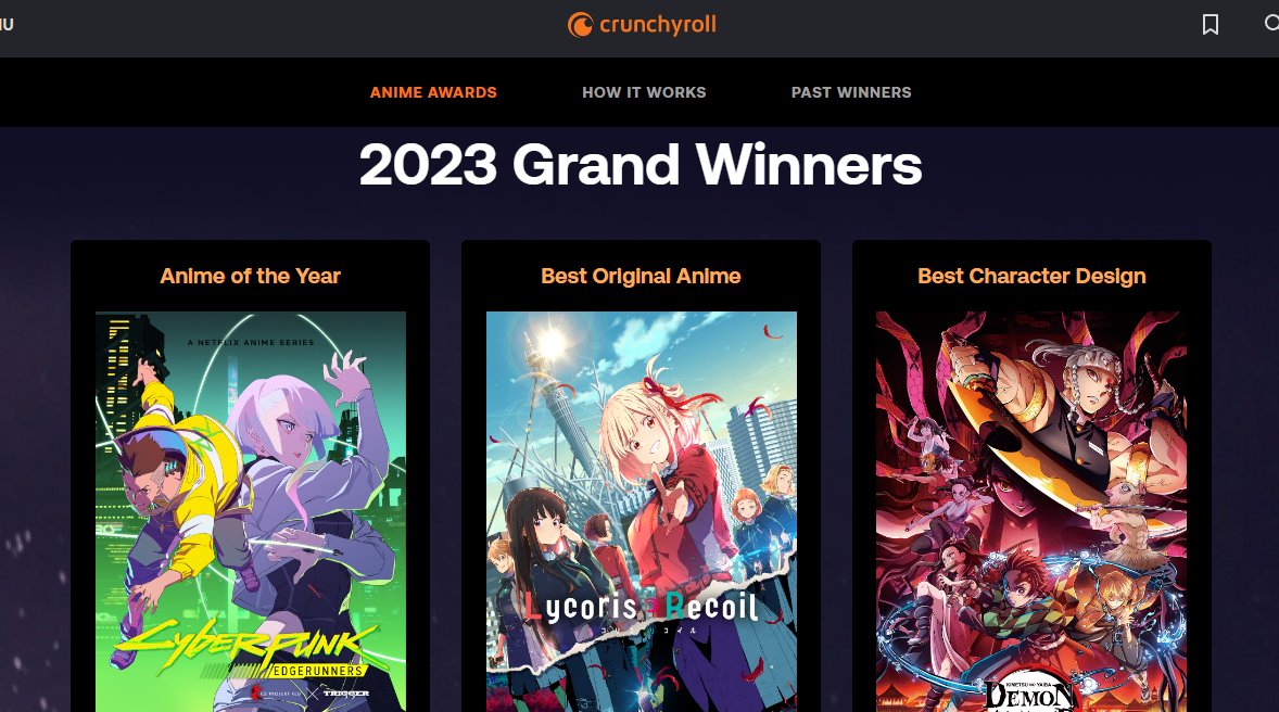 Cyberpunk: Edgerunners Beats Attack On Titan Menjadi Anime Terbaik Tahun Ini Versi Anime Crunchyroll 2023