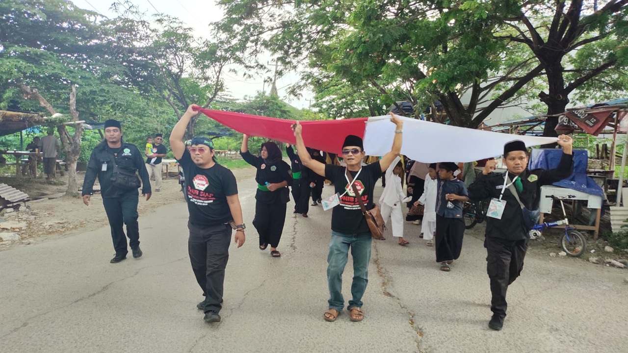 PNIB dan Gerakan Nahdliyyin BCL Cikarang Kirab Merah Putih, Peringati Haul Gus Dur ke-15