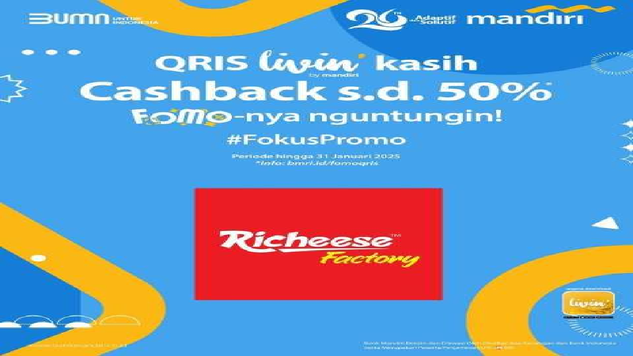 Beli Richeese Cashback Sampai 50 Persen, Mau? Begini Caranya