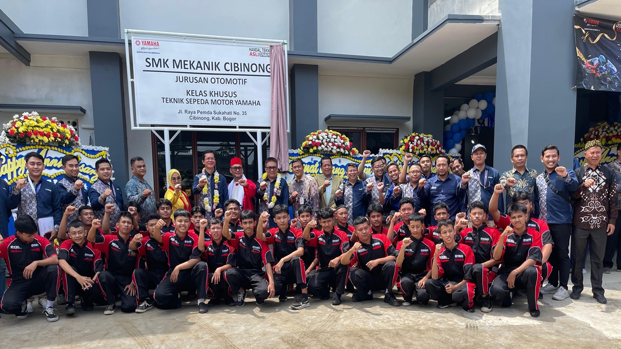 Yamaha Resmikan SMK Kelas Khusus SMK Mekanik Cibinong Demi Majukan Pendidikan Indonesia