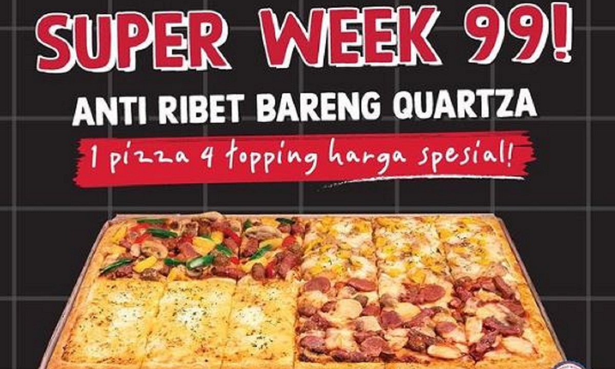 Promo Pizza Hut Periode 4-12 September 2023, Beli Pizza Quartza 4 Topping Cuma Bayar Rp99.000 Aja!