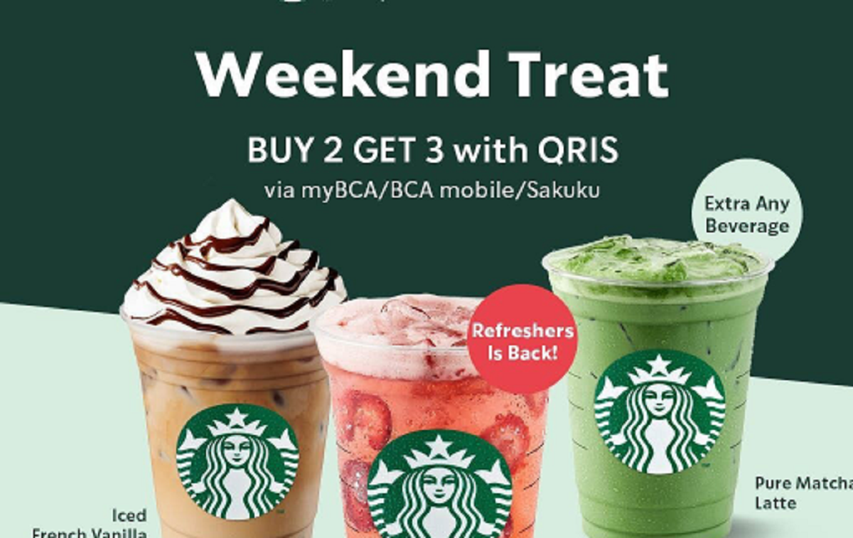 Promo Terbaru Starbucks Weekend Treats Buy 2 Get 3, Catat Syarat dan Ketentuannya