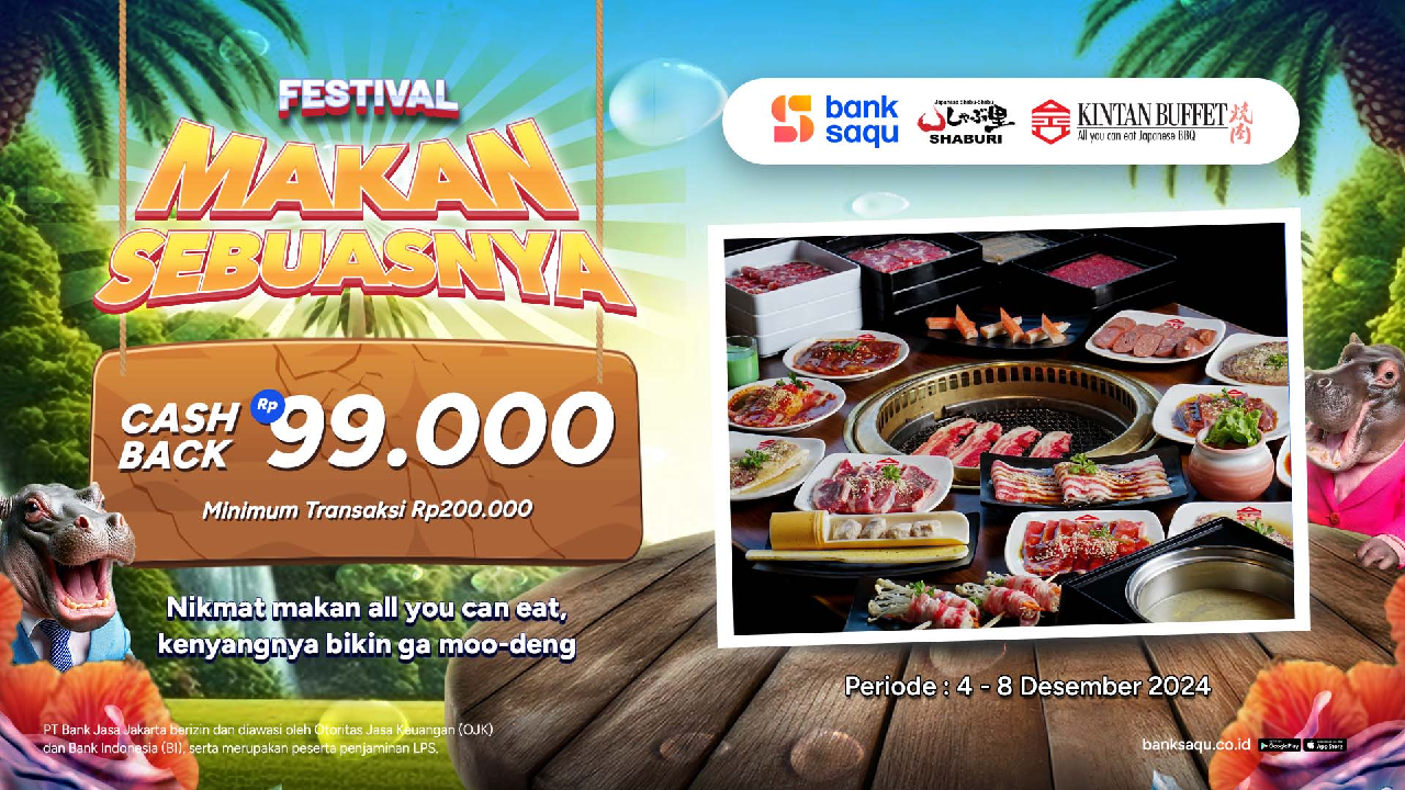 Serbu Promo Shaburi Kintan Bisa Dapat Cashback Sampai Rp 99.000