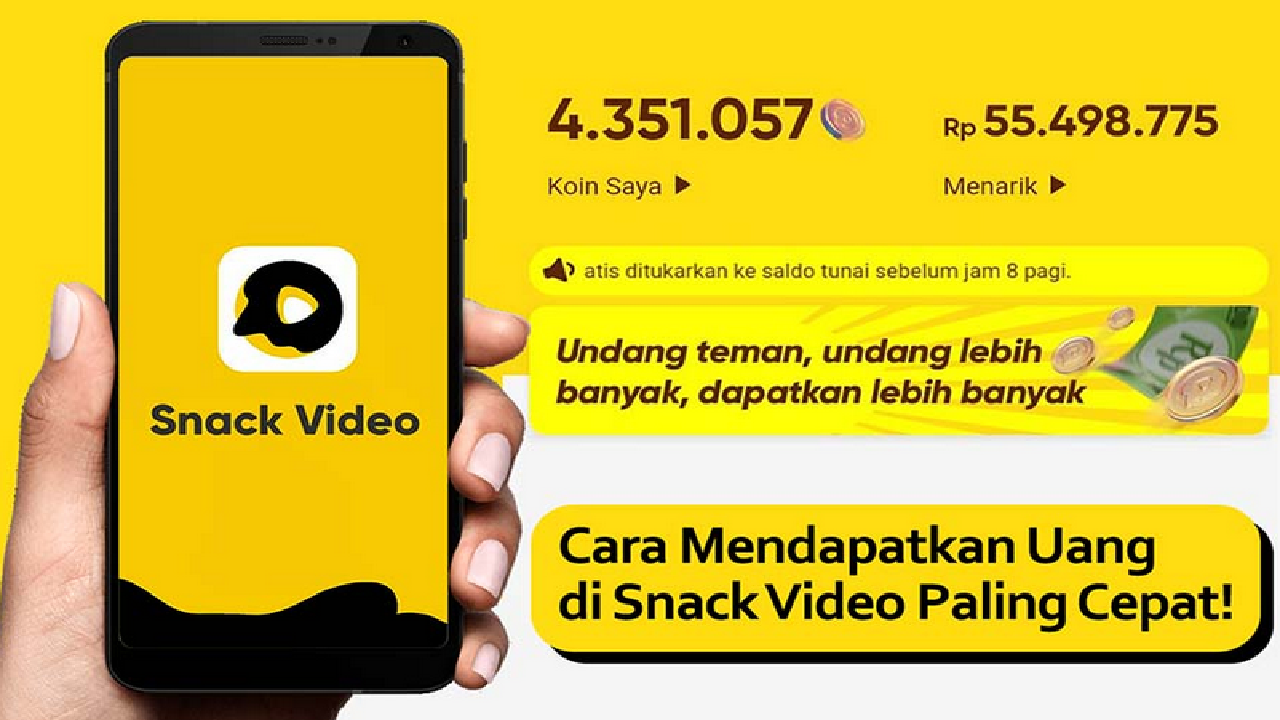 4 Cara Dapat Uang Tambahan dari Aplikasi Snack Video, Saldo Langsung Masuk ke Rekening Pribadi