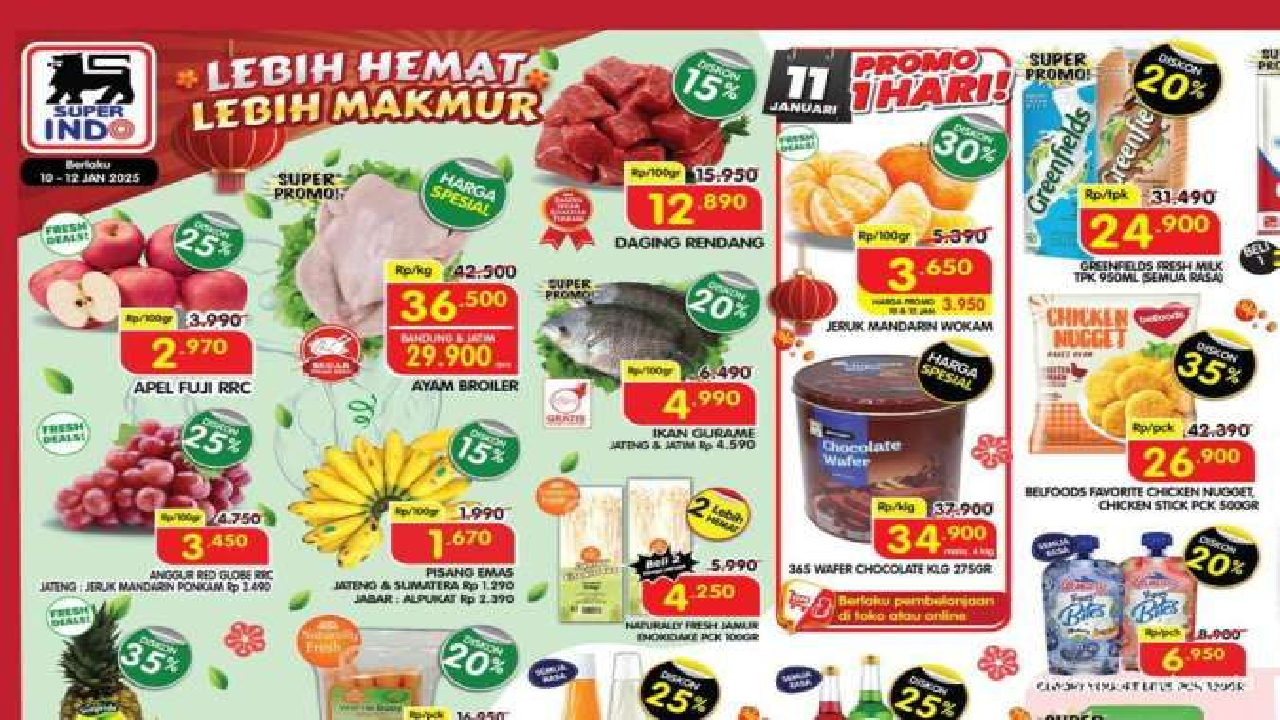 Hari Ini Aktif! Ambil Promo Weekend Superindo Greenfields dan Mama Lemon Diskon 20 Persen