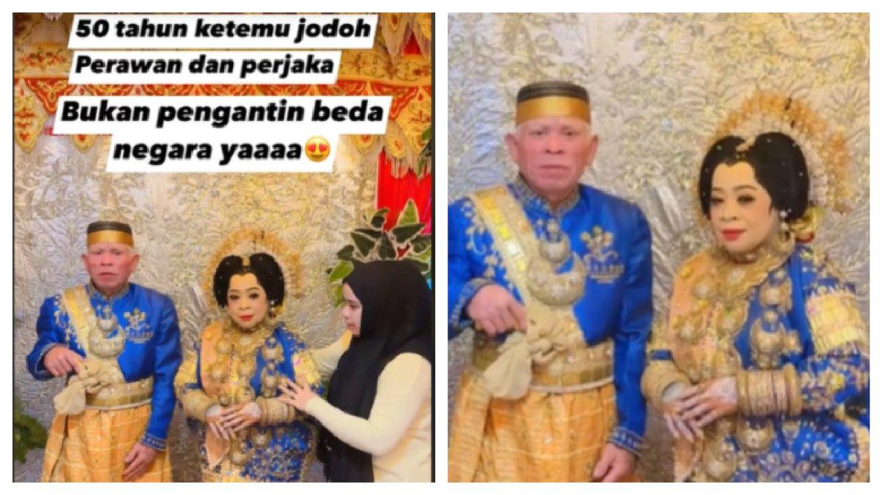 Viral Pengantin Baru Temukan Jodohnya Saat Menginjak Usia 50 Tahun, Netizen Beri Doa Terbaik