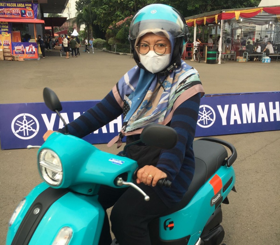 Keseruan Test Ride Yamaha Fazzio Sekaligus Teknologinya di Jakarta Fair Kemayoran 2022
