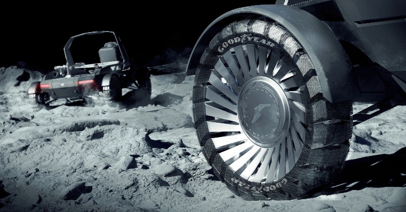 Goodyear dan Lockheed Martin Garap Ban Tanpa Udara untuk Dipakai Kendaraan yang Beroperasi di Bulan