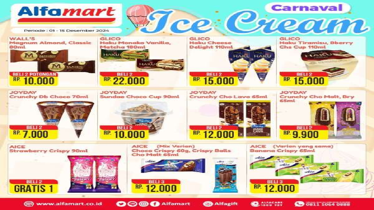 Edisi JSM! Promo Menarik Es Krim di Alfamart dan Indomaret, Aktif Sampai 15 Desember 2024