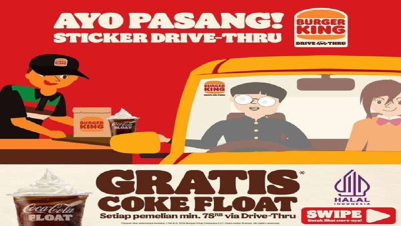 Promo Terbaru Burger King Awal Tahun Januari 2025: Gratis Coke Float Berlaku Spesial Drive Thru