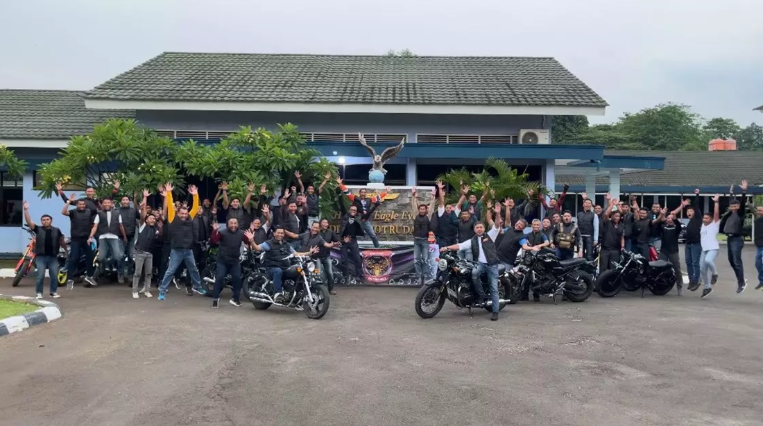 Puluhan Eagle Eye Bikers Laksanakan Touring dan Bakti Sosial di Sentul Bogor