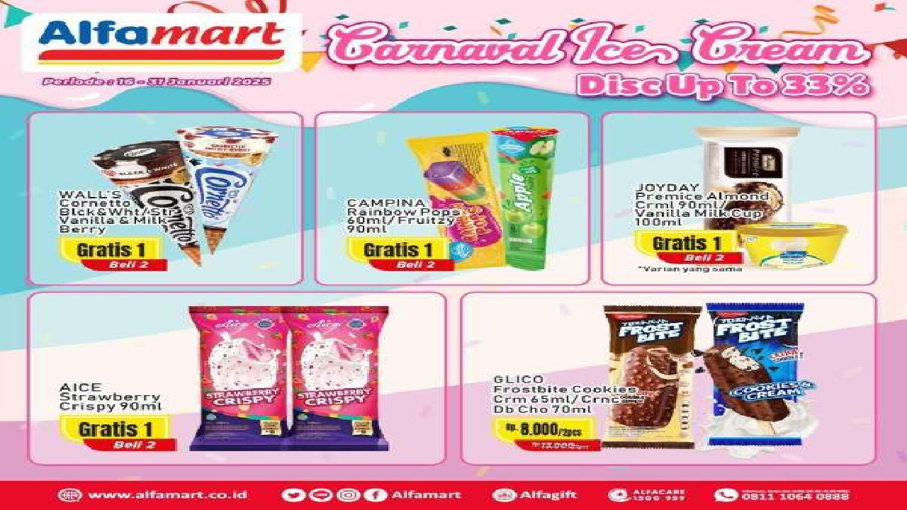 Yuk Ambil Promo Carnaval Ice Cream, Aktif Sampai 30 Januari 2025!