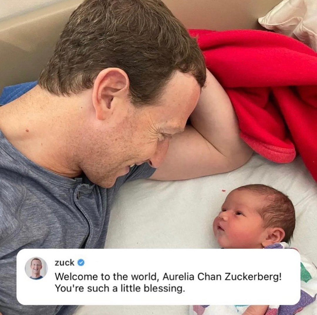 Mark Zuckerberg Posting Kelahiran Anak Ketiga