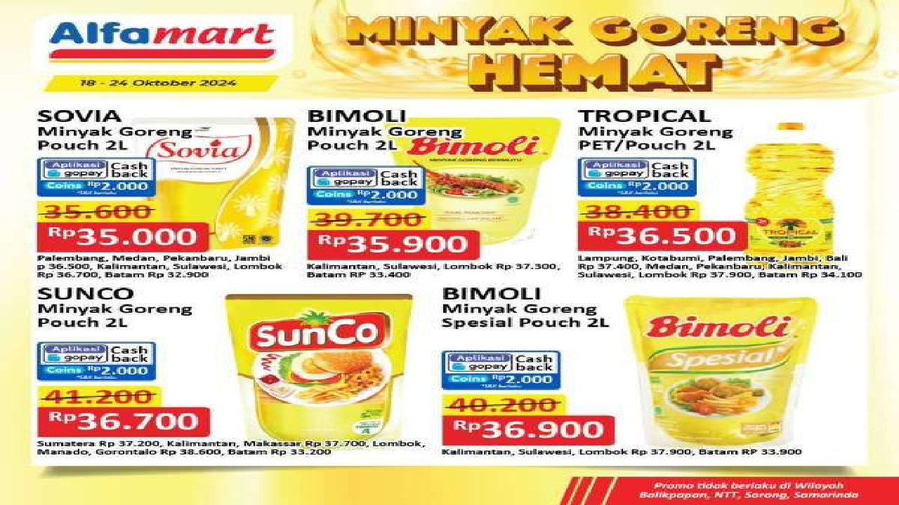 Ini Daftar Promo Alfamart Rabu 23 Oktober 2024: Minyak Dijual Murah, Besok Terakhir!