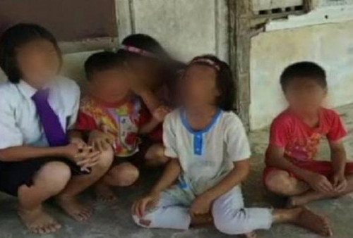 Miris Lihatnya, Viral Video Lima Anak Yatim Histeris Karena Ibunya Ditahan Oleh Jaksa