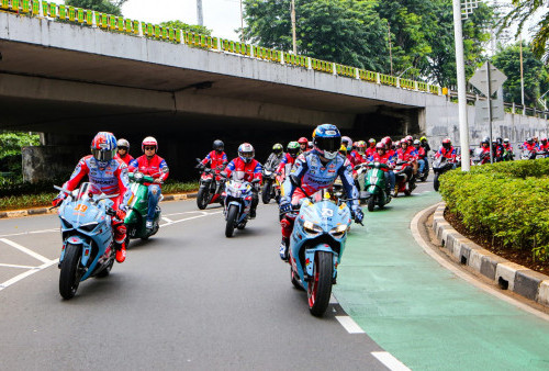 Seru! Meet and Ride Federal Oil Bareng Duo Gresini Racing, Riding Bareng Keliling Jakarta