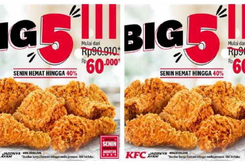 Promo Terbaru KFC 7 Oktober 2024: Ada Lima Potong Ayam Rp 60.000!