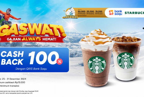 Yuk Beli Kopi Starbucks Pakai QRIS Bank Saqu, Bisa Dapat Cashback 100 Persen