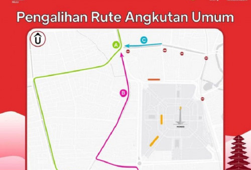 Dishub DKI Jakarta Lakukan Pengalihan Rute Angkutan Umum di Kawasan Monas Hari Ini Kamis, 17 Agustus 2023