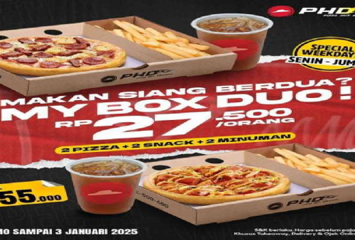 Promo Menarik Pizza Hut Delivery Setiap Senin-Jumat: 2 Pizza dan 2 Minuman Cuma Rp 55.000!