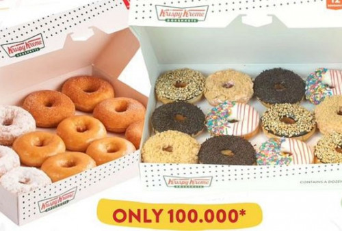 Promo Menarik dari Krispy Kreme Akhirnya Datang Lagi, Nikmati 2 Lusin Donat Cuma Bayar Rp100.000 Aja!