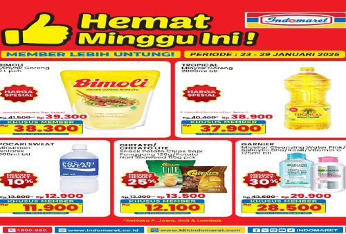 Promo Indomaret Weekend 25-26 Januari 2025: Sunlight dan Aqua Harga Lebih Hemat