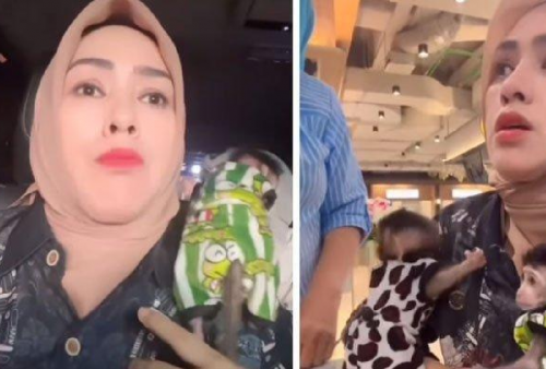 Viral Selebgram Ibu Sosialita Ngamuk Gegara Tak Terima Ditegur ke Food Court Bawa Monyet