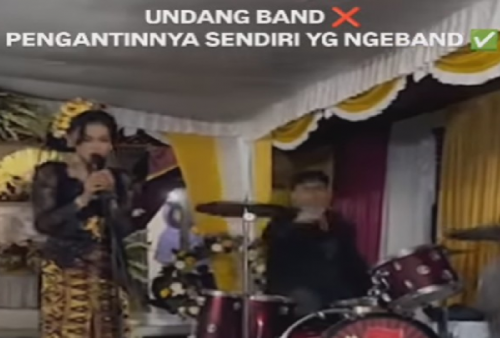 Anti Mainstream! Pengantin Ini Viral Jadi Hiburan di Pernikahannya Sendiri