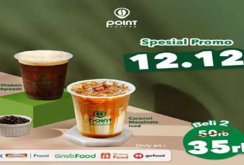 Promo 12.12 Point Coffee, Beli 2 Hanya Rp 35.000 CUMA Hari Ini