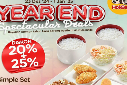 Spesial Akhir Tahun, Hokben Adakan Promo 2 Paket Diskon 45 Persen!