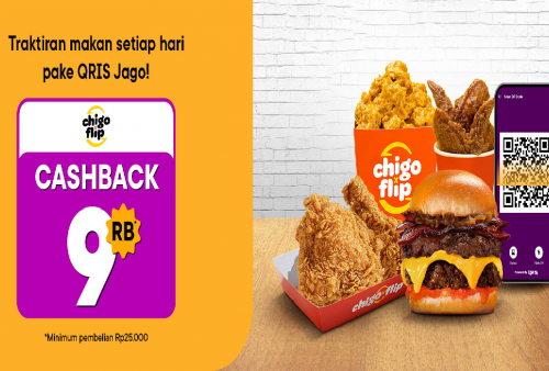 Dapatkan Cashback Rp9.000 Makan Ayam Chigo Pakai QRIS Jago