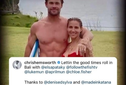 Begini Momen Keseruan Chris Hemsworth di Bali