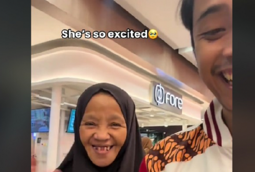 Viral Video Ibu Bangga Banget Diajak Anaknya Pertama Kali Ngemall