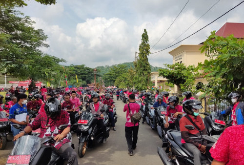 Mantap Banget, Ratusan Kepala Desa di Semarang Pakai All New Nmax 155