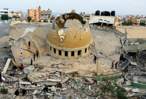 Innalillahi, Serangan Udara Israel di Jalur Gaza Bikin 7 Masjid Hancur Lebur