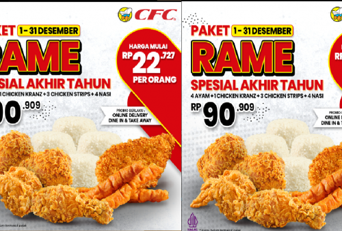 Promo Paket Rame CFC Spesial Akhir Tahun Rp90.000 Dapat Banyak Ayam!