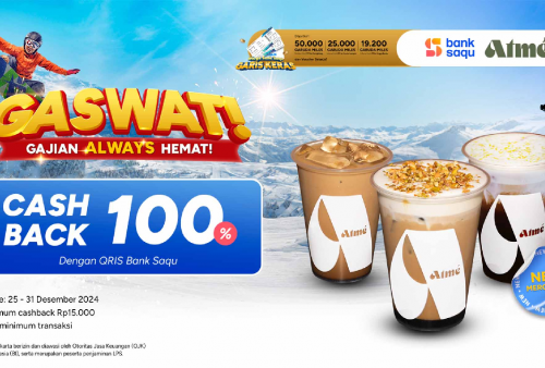 Beli Atme Coffe Pakai QRIS Bank Saqu, Peluang Besar Gaet Cashback 100 Persen