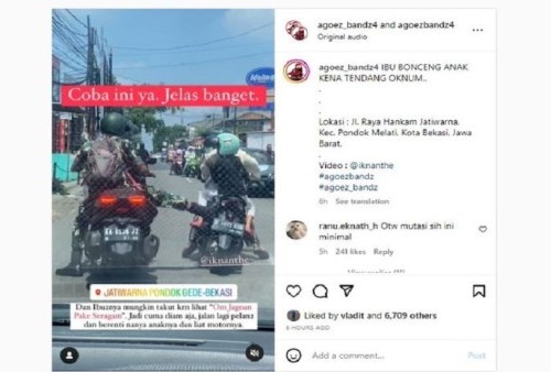 Viral! Oknum TNI Tendang Ibu-ibu yang Sedang Bonceng Anaknya, Netizen Auto Geram