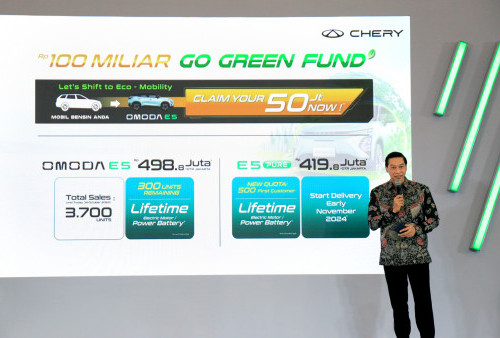 Alokasikan Rp100 Miliar untuk 'Chery Go Green Fund', Dukung Akselerasi Transisi Penggunaan Mobil Listrik