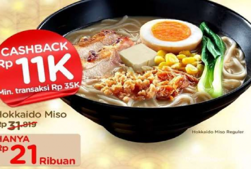 Promo Spesial Awal Tahun: Hokben 1.1 Cashback Rp 11.000, Ini Syaratnya